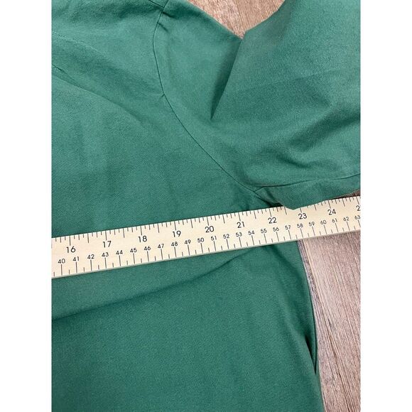 Pomander Place Tuckernuck Green Polly Dress Mini Cotton 3/4 Sleeve Popover M - Picture 10 of 12
